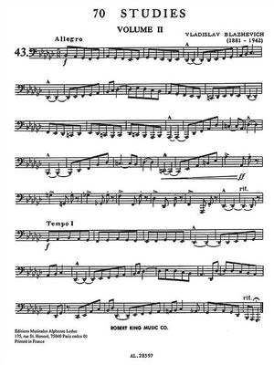 Blazhevich: 70 Studies for Tuba - Volume 2 (Nos. 43-70)