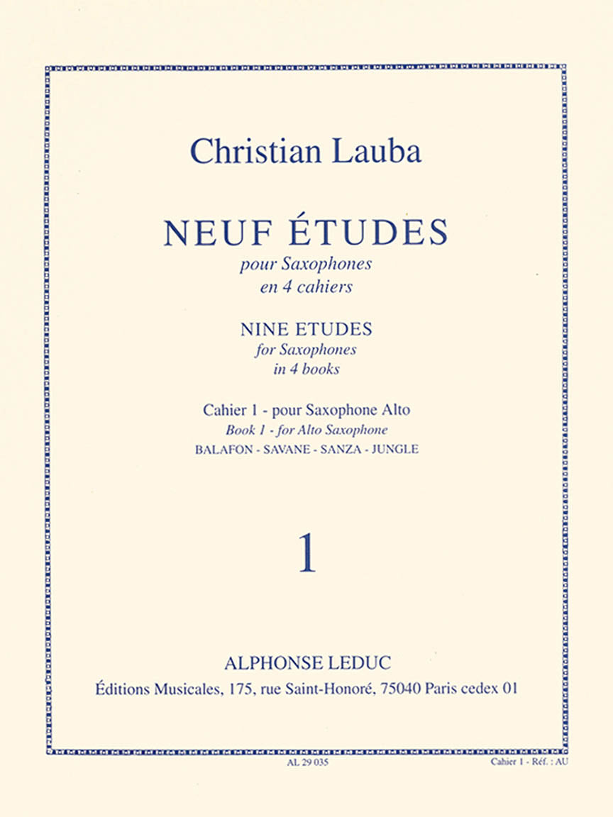 Lauba: 9 Études - Volume 1 (Nos. 1-4)