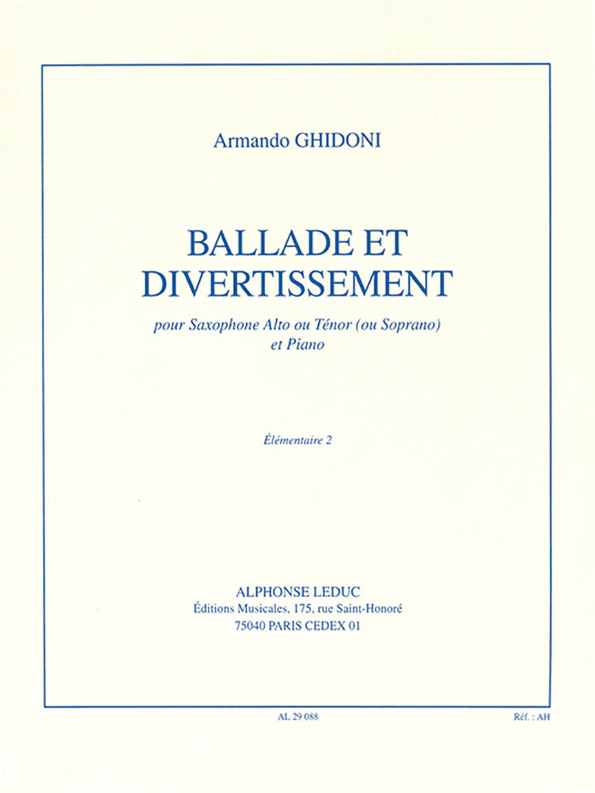Ghidoni: Ballade et divertissement