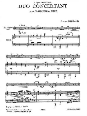 Milhaud: Duo Concertant, Op. 351