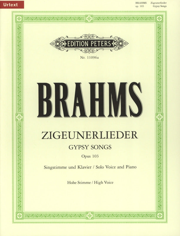 Brahms: Zigeunerlieder, Op. 103 (version for voice & piano)