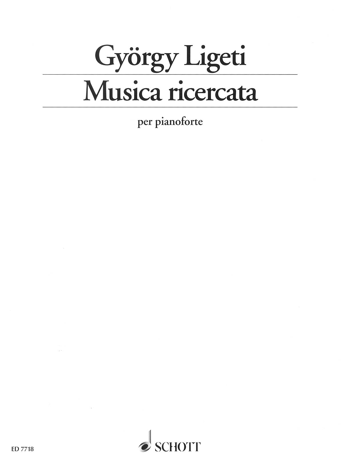 Ligeti: Musica ricercata - Ficks Music