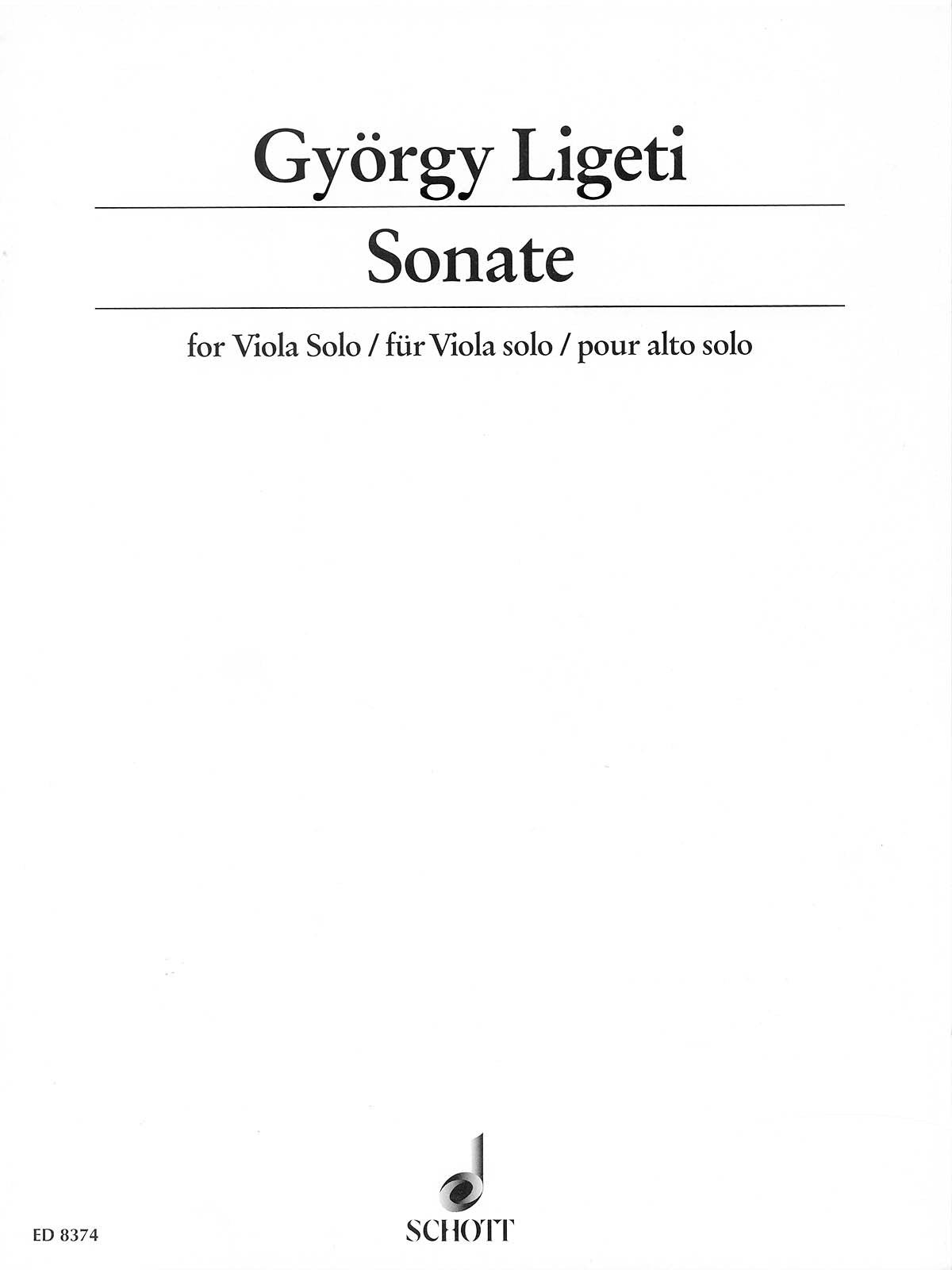 Ligeti: Sonata for Solo Viola