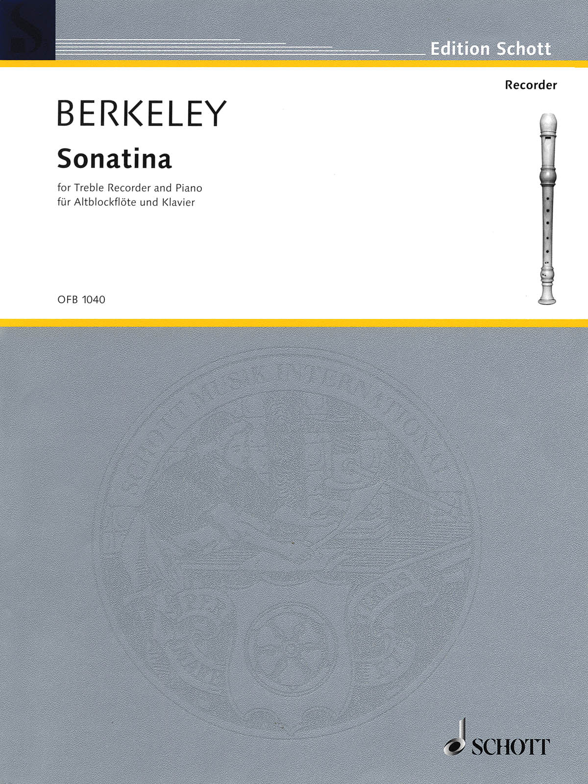 Berkeley: Recorder Sonatina, Op. 13