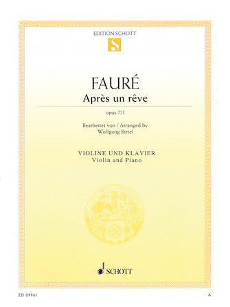 Fauré: Après un rêve (arr. for violin & piano)