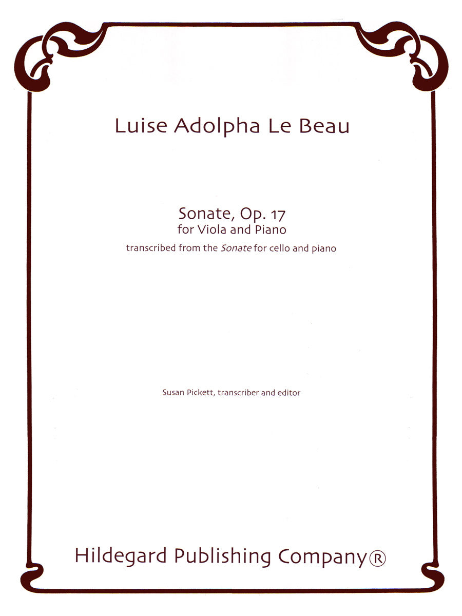 Beau: Sonata, Op. 17 (arr. for viola)