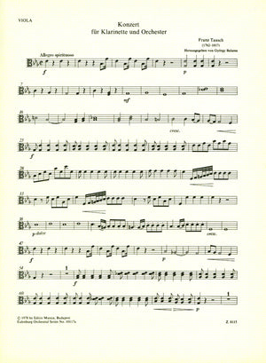 Tausch: Clarinet Concerto in E-flat Major