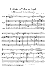 Rheinberger: 6 Pieces for Violin & Organ, Op. 150