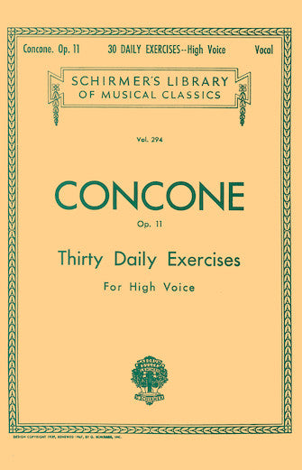 Concone: 30 Daily Exercises, Op. 11