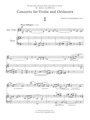 Schoenberg: Violin Concerto, Op. 36
