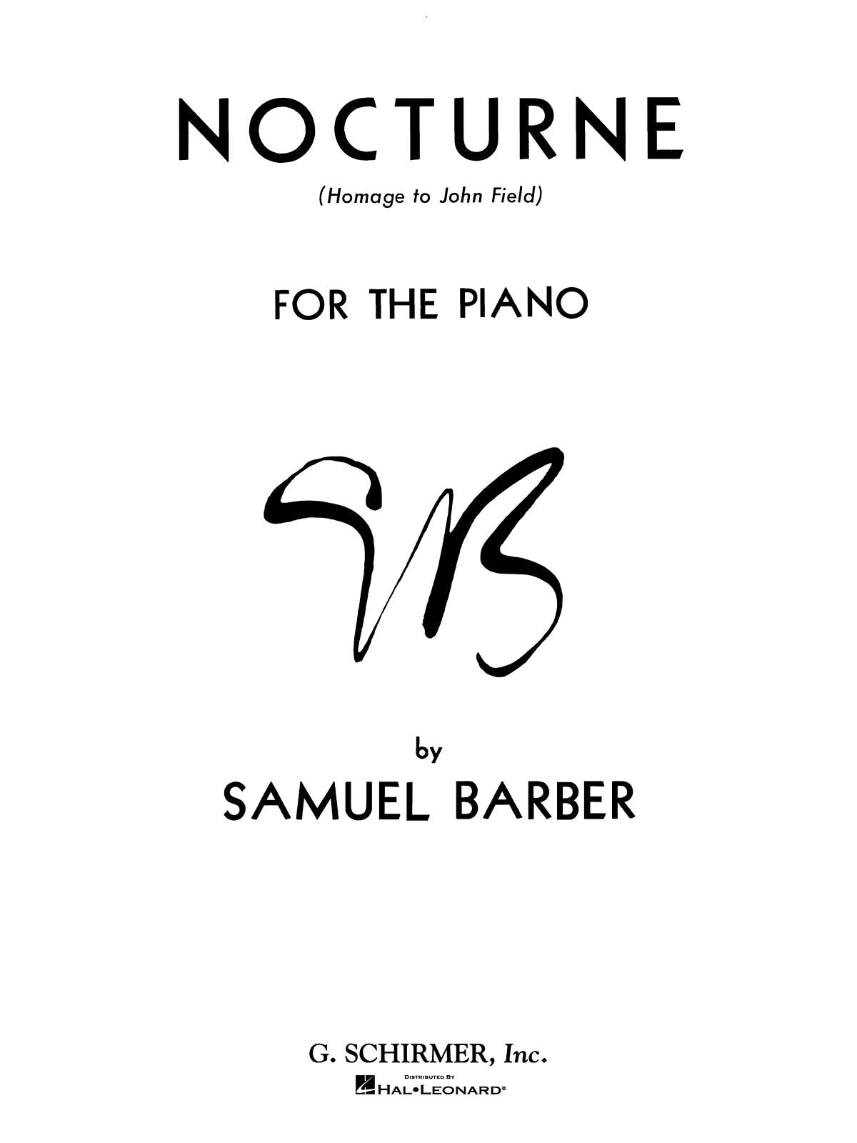 Barber: Nocturne, Op. 33