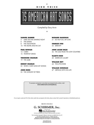 15 American Art Songs