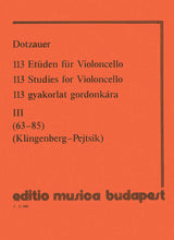 Dotzauer: 113 Cello Excercises - Volume 3 (Nos. 63-85)