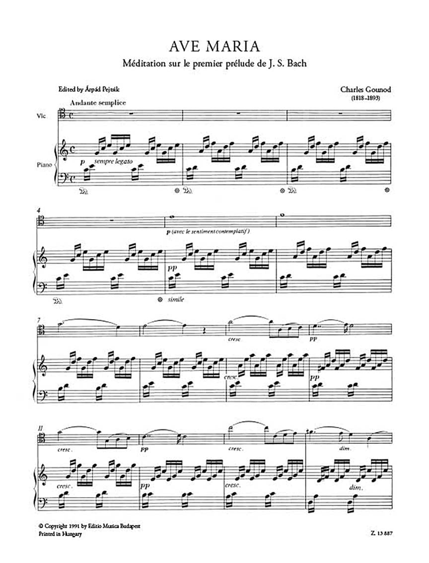 Bach-Gounod: Ave Maria (arr. for cello & piano)