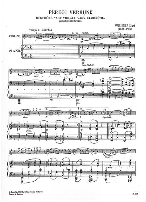 Weiner: Peregi Verbunk, Op. 40