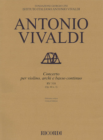 Vivaldi: L'Estro Armonico, RV 310, Op. 3, No. 3