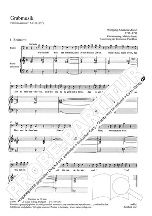 Mozart: Grabmusik, K. 42 (35a)