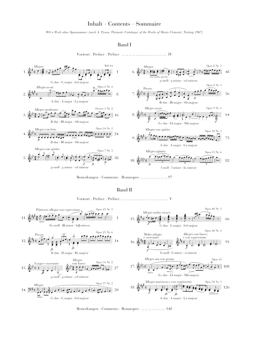Clementi: Selected Piano Sonatas - Volume 1
