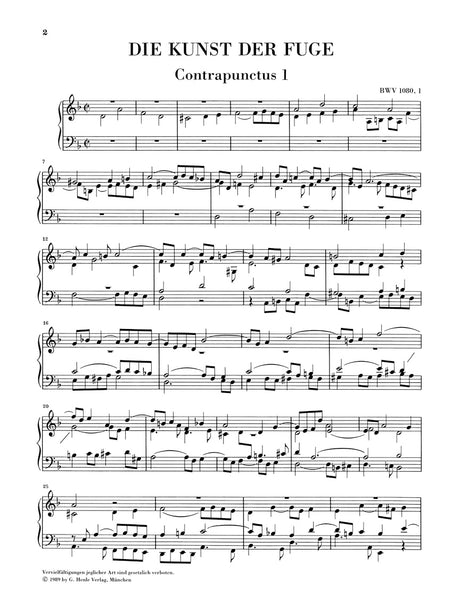 Bach: Art of the Fugue, BWV 1080