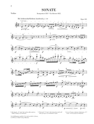 Schumann: Violin Sonata No. 1 in A Minor, Op. 105