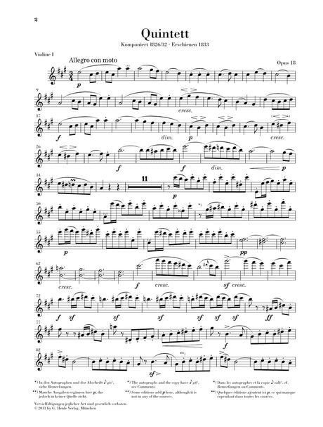 Mendelssohn: String Quintets, Op. 18 and Op. 87