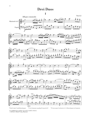 Beethoven: 3 Duos for Clarinet and Bassoon, WoO 27