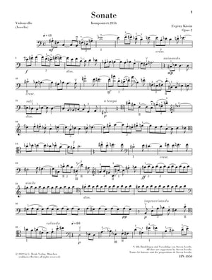 Kissin: Cello Sonata, Op. 2