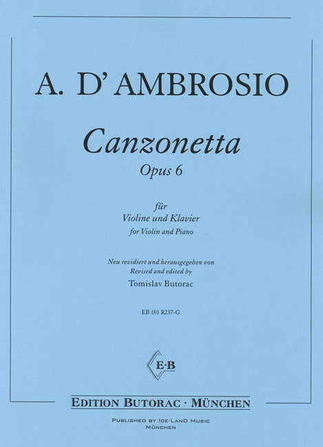 d'Ambrosio: Canzonetta, Op. 6