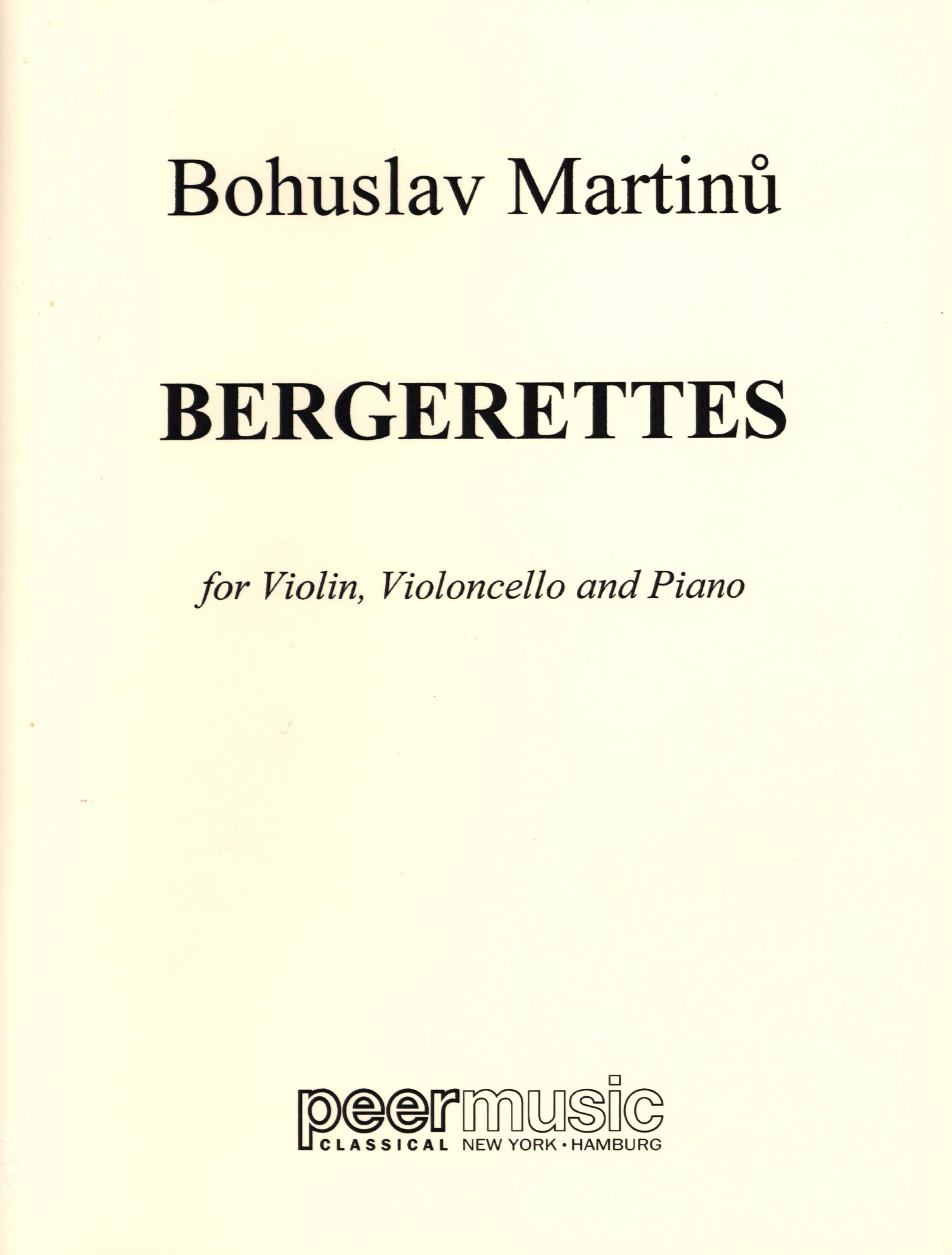 Martinů: Bergerettes