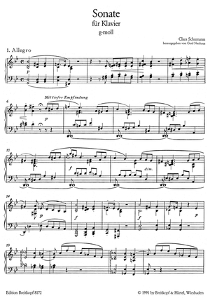 C. Schumann: Piano Sonata in G Minor
