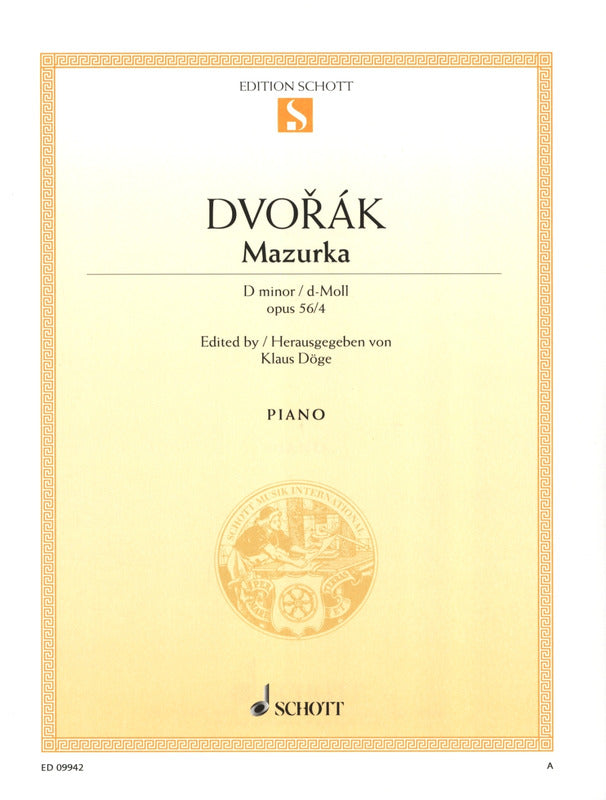Dvořák: Mazurka in D Minor, Op. 56, No. 4