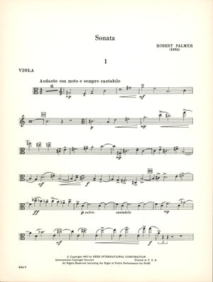 Palmer: Viola Sonata