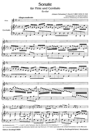 Bach: Flute Sonata in E-flat Major, BWV 1031