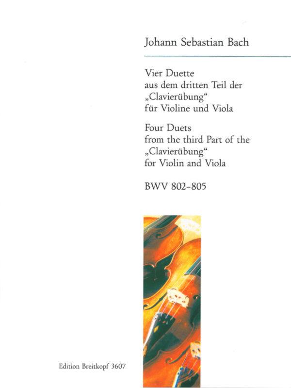 Bach: 4 Duets, BWV 802-805 (arr. for violin and viola)