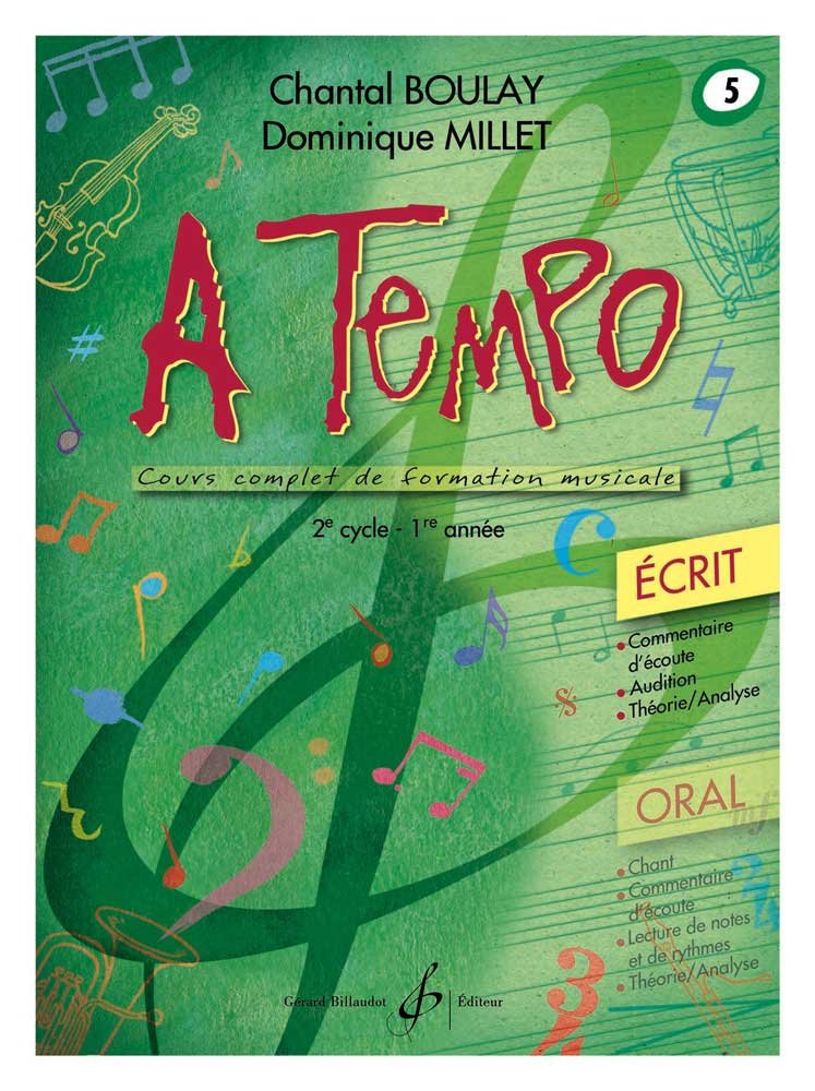 A Tempo (partie écrit) - Volume 5 (2nd cycle, 1st year)