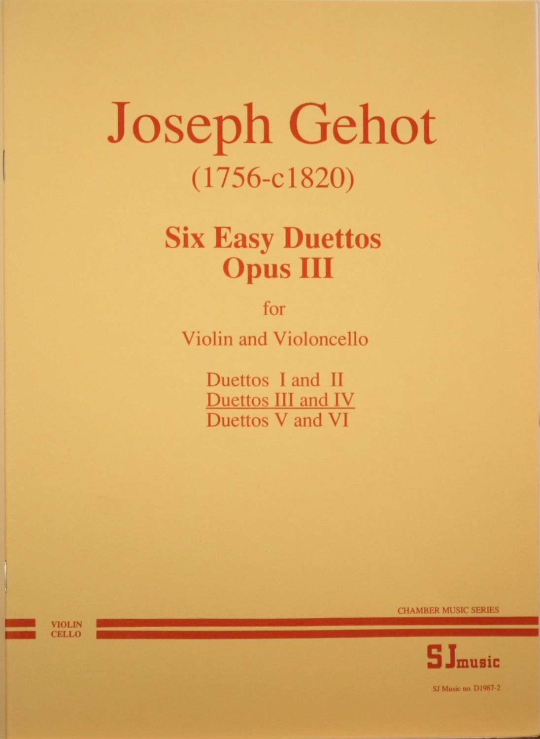 Gehot: Duets, Op. 3, Nos. 3 & 4