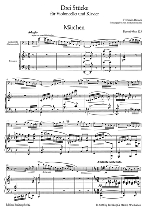 Busoni: 3 Pieces for Cello and Piano, BV 123, 196, & 237