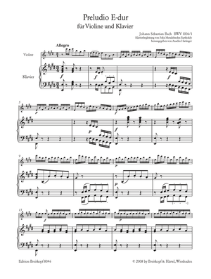 Bach: Prelude, BWV 1006/1 and Chaconne BWV 1004/5 (arr. for violin and piano)