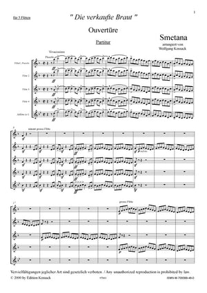 Smetana: Overture to The Bartered Bride (arr. for 5 flutes)
