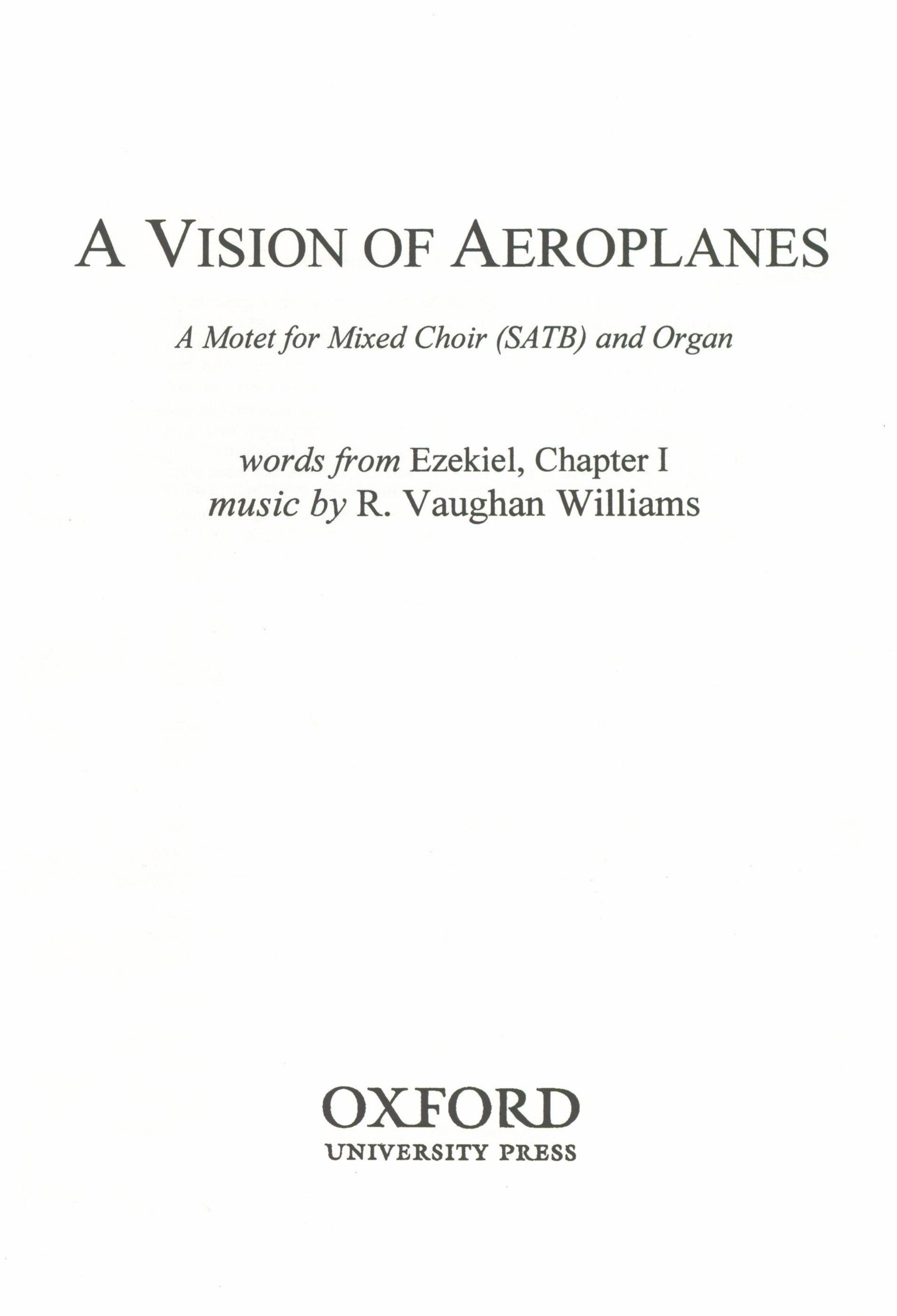 Vaughan Williams: A Vision of Aeroplanes