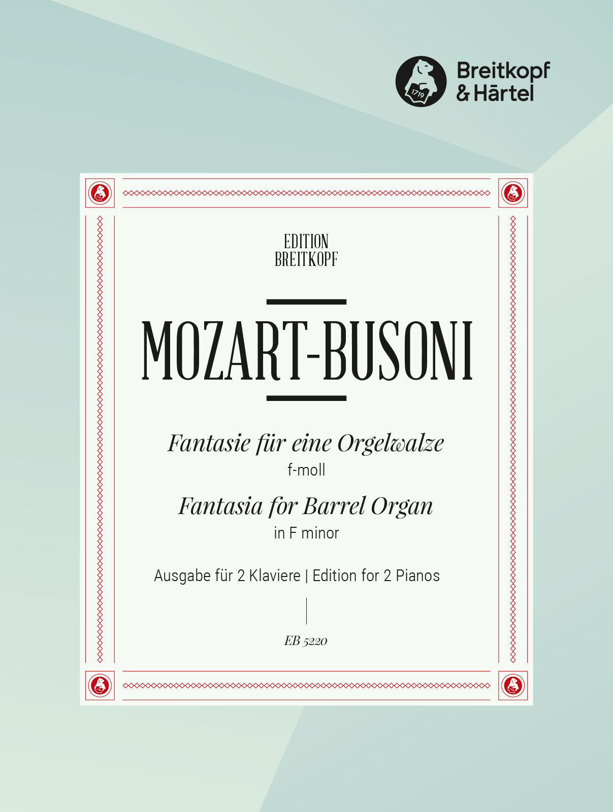 Mozart-Busoni: Fantasia in F Minor, K. 608 (arr. for 2 pianos)