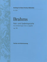Brahms: Fest- and Gedenksprüche, Op. 109