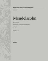 Mendelssohn: Piano Concerto in A Minor, MWV O 2