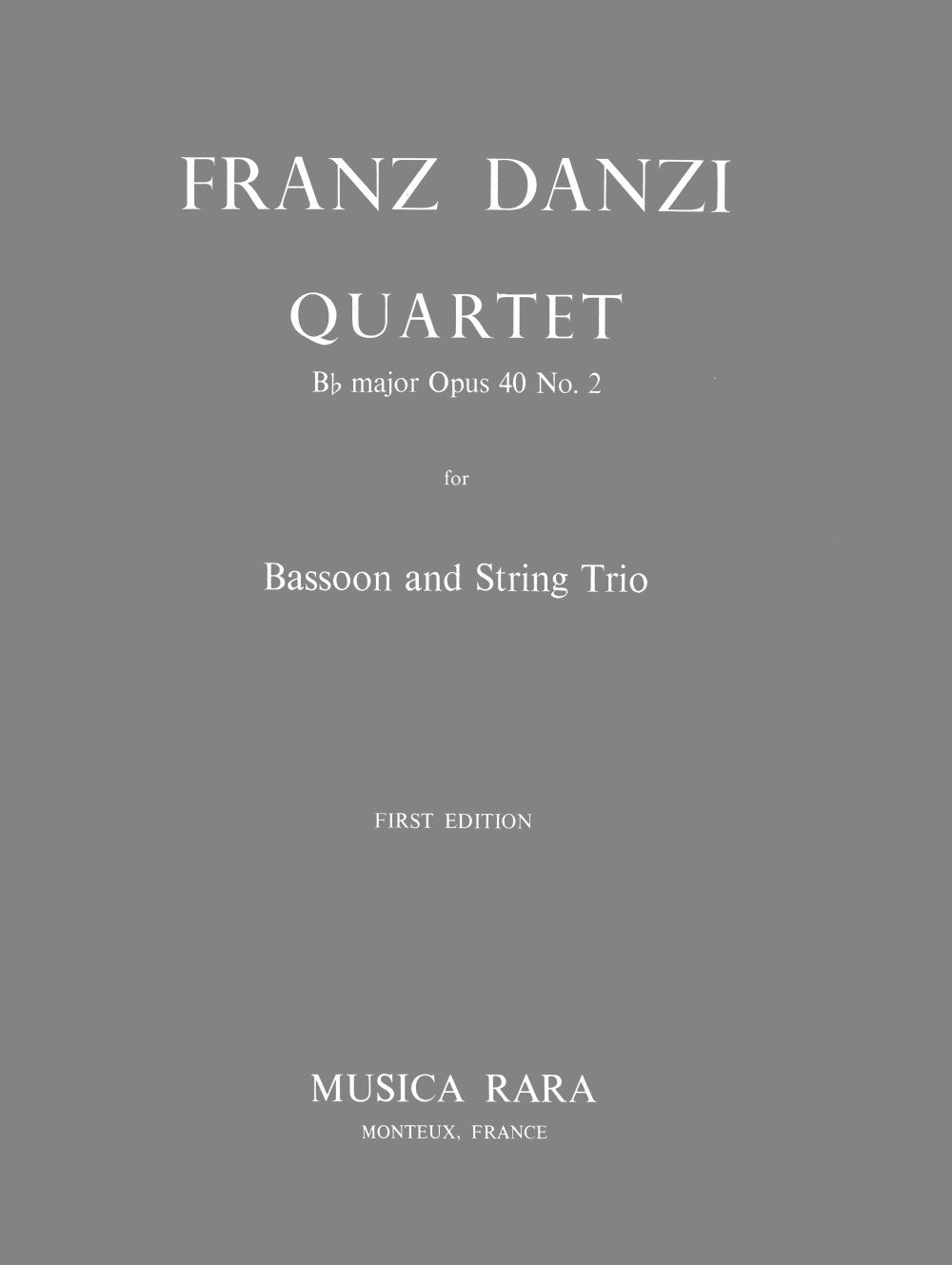 Danzi: Bassoon Quartet in D Minor, Op. 40, No. 2