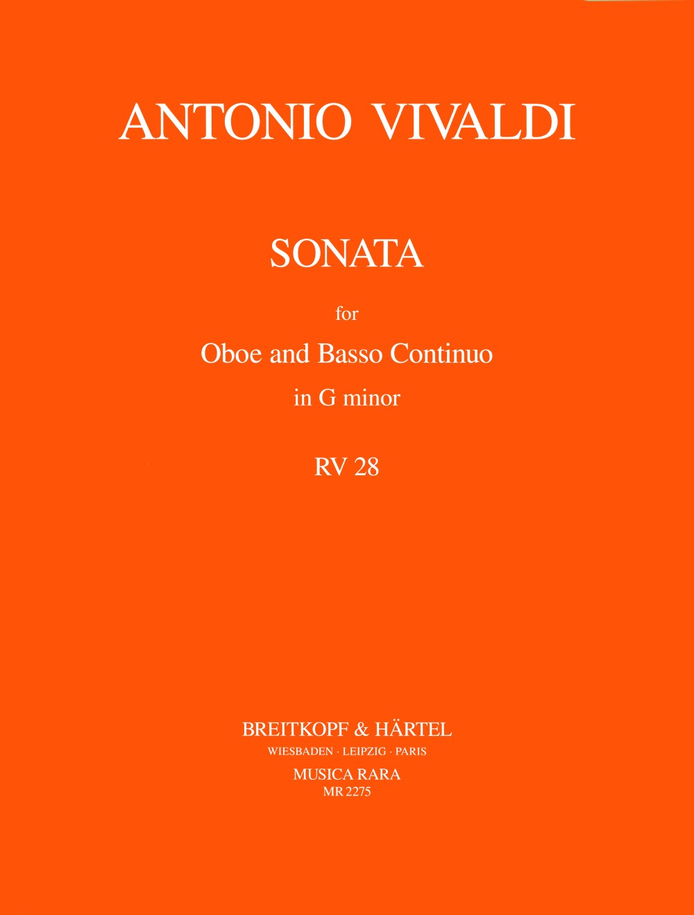 Vivaldi: Oboe Sonata in G Minor, RV 28