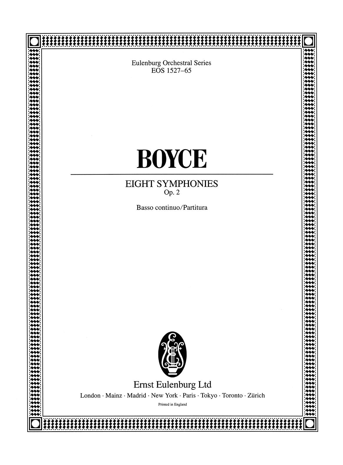 Boyce: 8 Symphonies, Op. 2