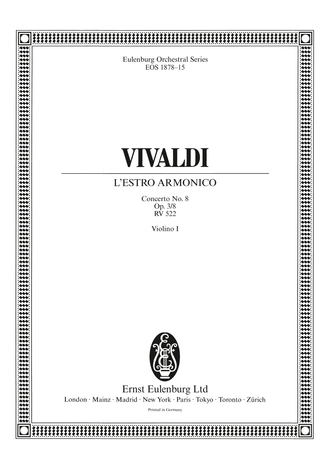 Vivaldi: L'Estro Armonico, RV 522, Op. 3, No. 8
