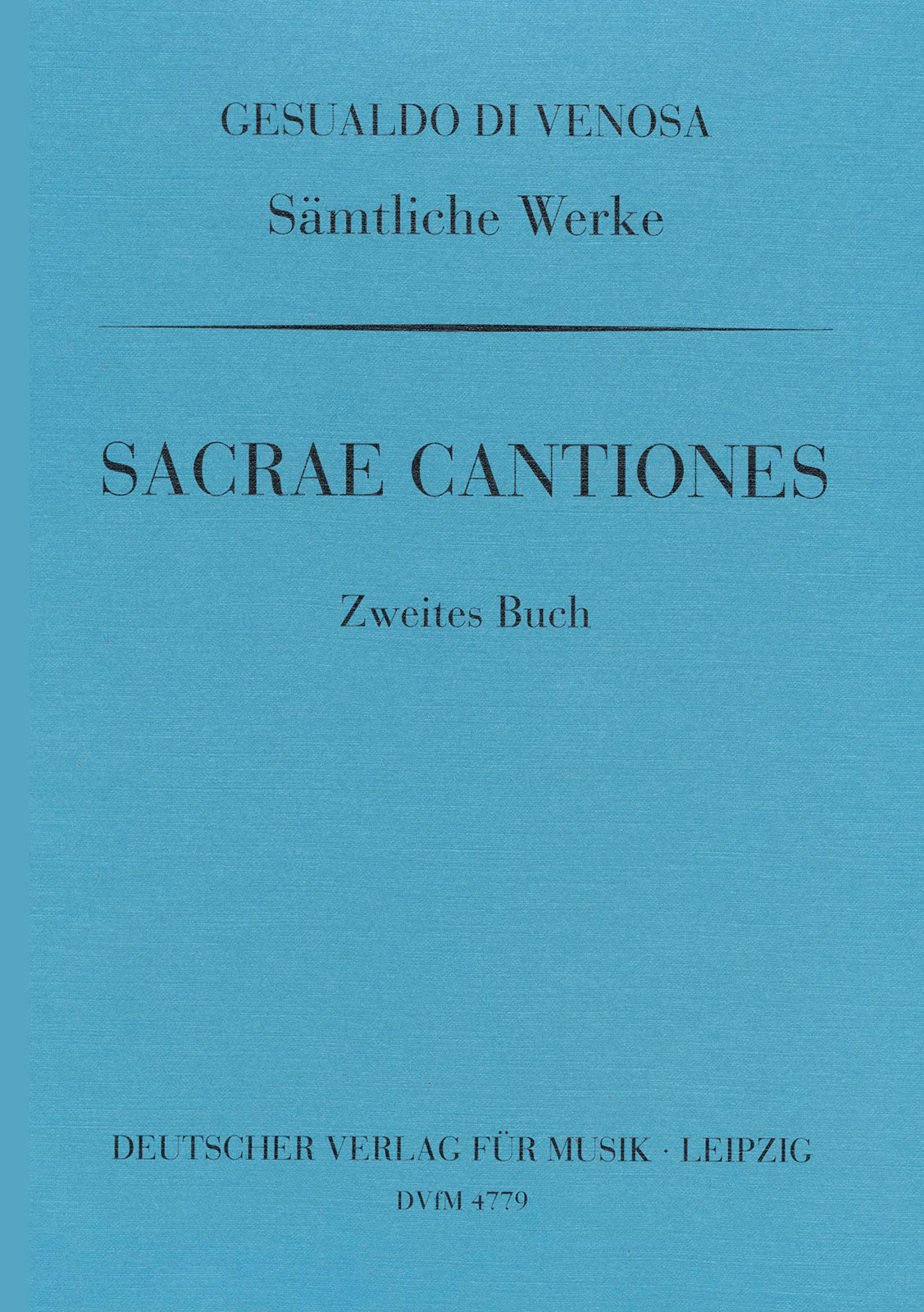 Gesualdo: Sacrae Cantiones - Book 2(Op. 10)