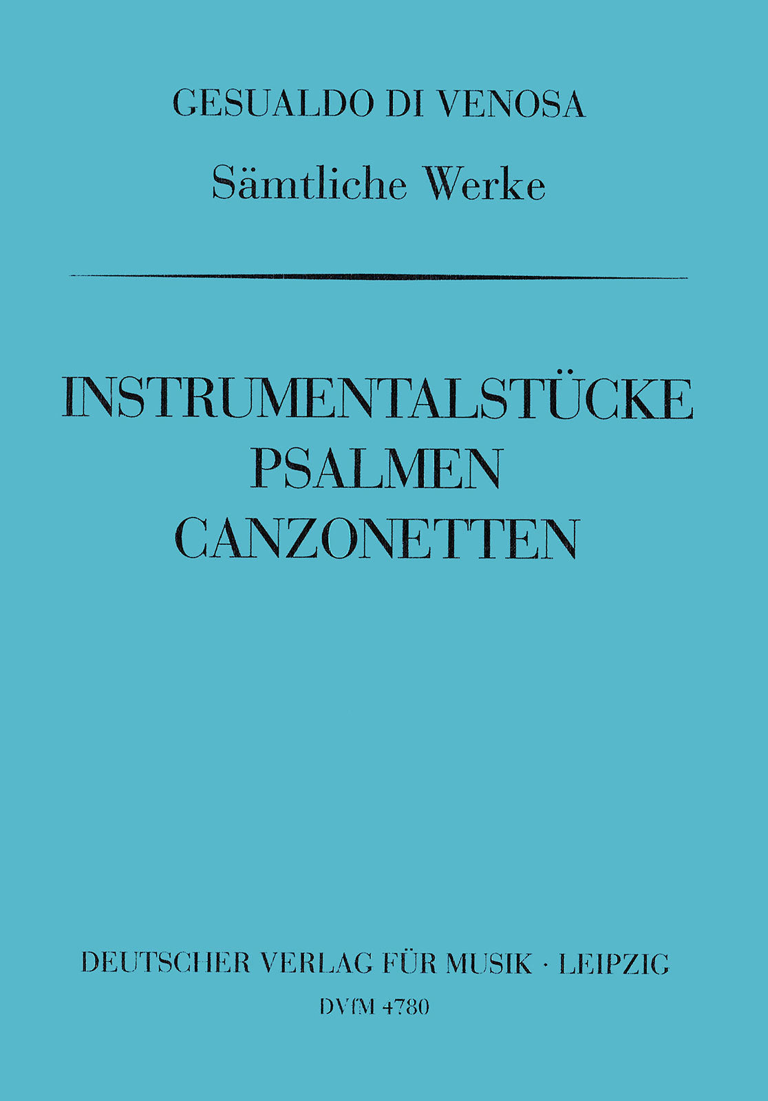 Gesualdo: Instrumental Pieces, Psalms, Canzonettas