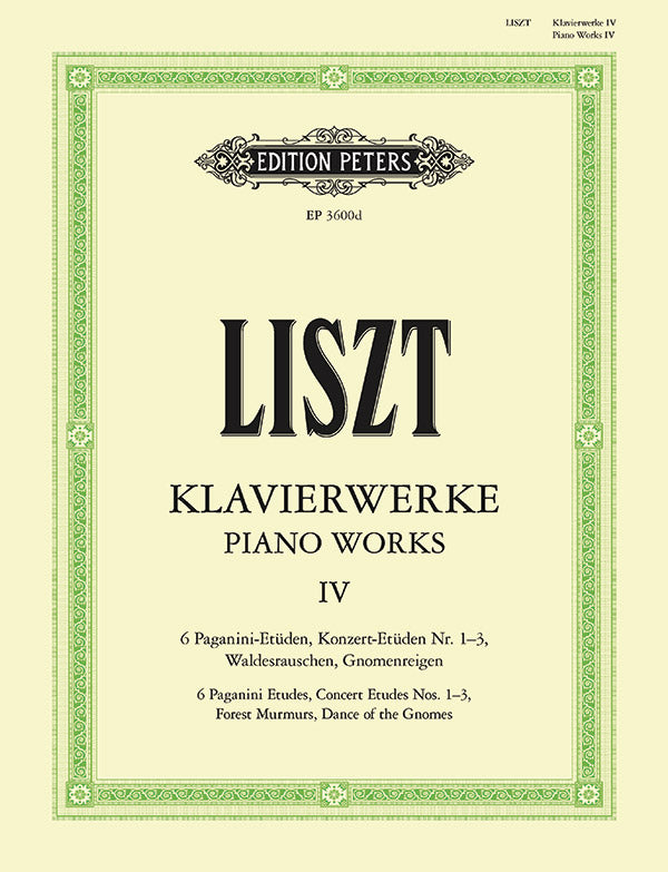 Concert　(Paganini　Works　Music　Etudes)　Piano　Etudes　Volume　Liszt:　Ficks